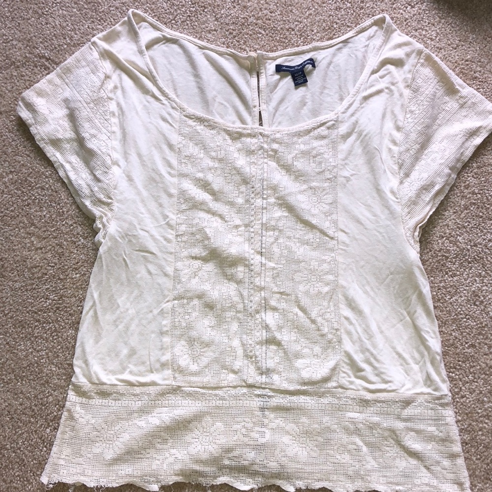 American Eagle Cream Shirt, Size XS